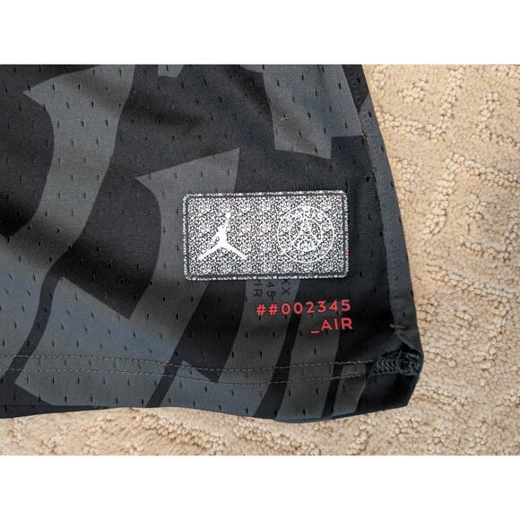Air Jordan Paris St Germain Soccer Shorts Mens 3X XXXL All Over Grey Black Print - Picture 5 of 10